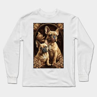 Mother and Puppy French Bulldogs Long Sleeve T-Shirt